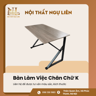 Bàn Làm Việc Chân Chữ K