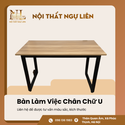 Bàn làm việc chân chữ U
