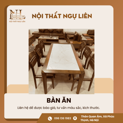 Bộ bàn ăn gỗ sồi màu óc chó 3