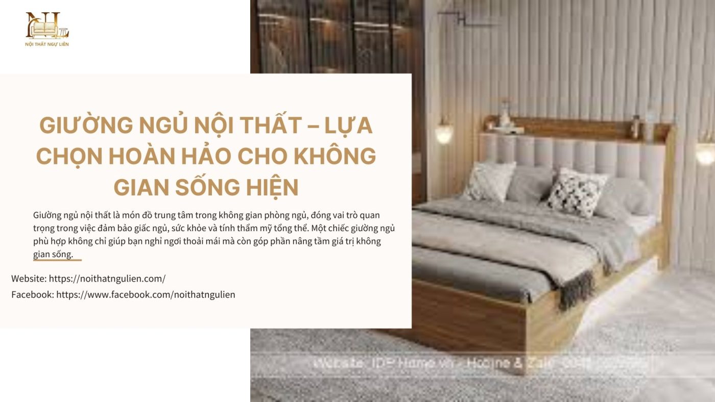 Giường ngủ nội thất hiện đại cho phòng ngủ