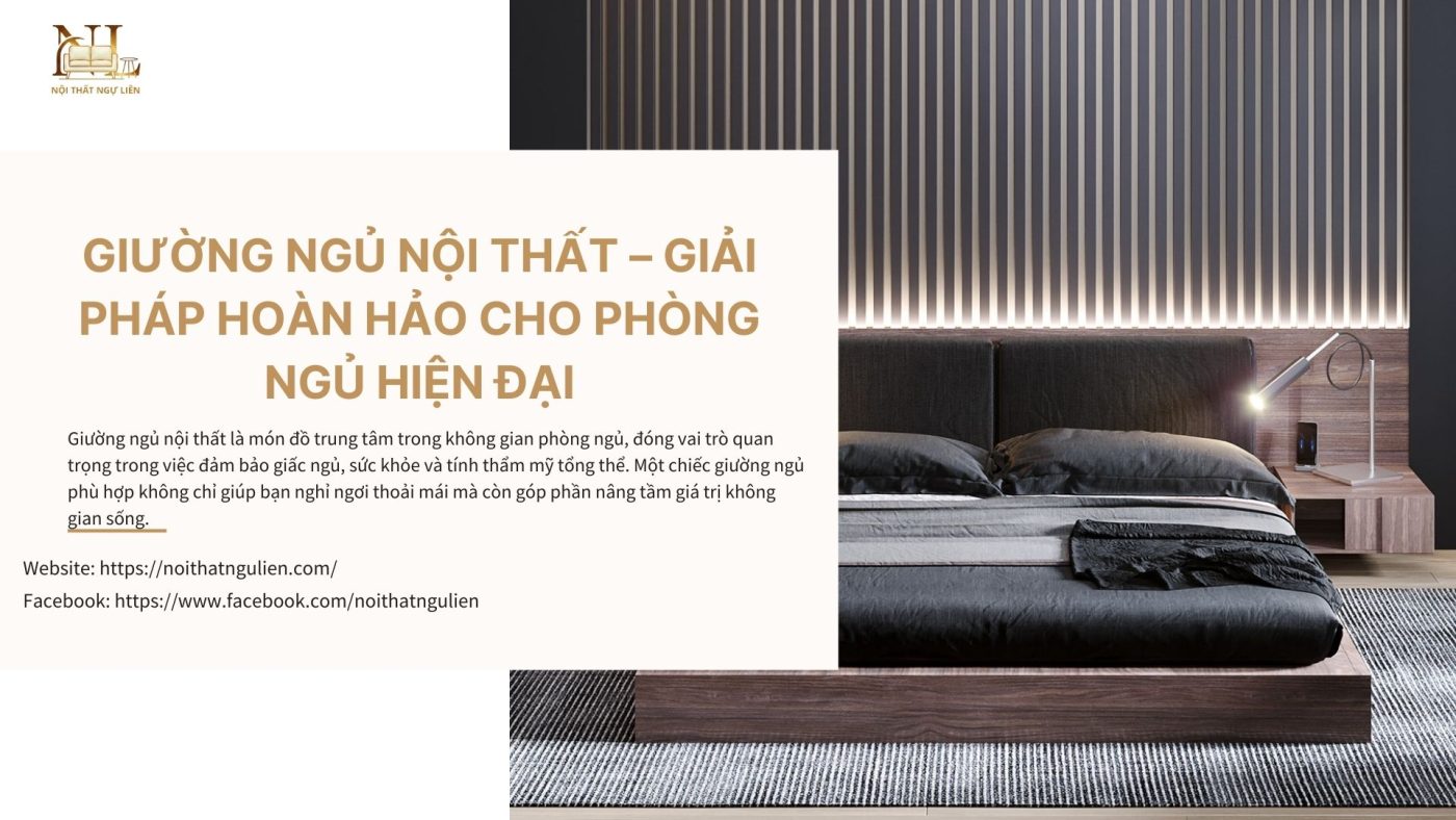 Giường ngủ nội thất hiện đại cho phòng ngủ