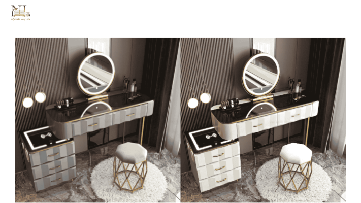 So sánh bàn trang điểm gỗ MDF và gỗ tự nhiên