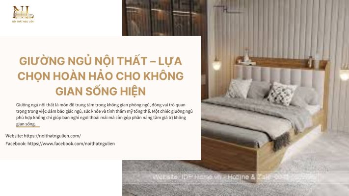 Giường ngủ nội thất hiện đại cho phòng ngủ