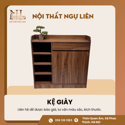 Kệ để giày MDF chân gỗ 2