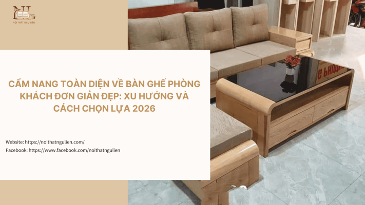 Bàn Ghế Phòng Khách Đơn Giản Đẹp
