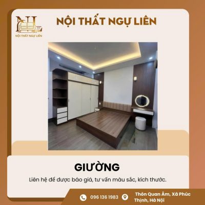 Giường ngủ nội thất hiện đại cho phòng ngủ