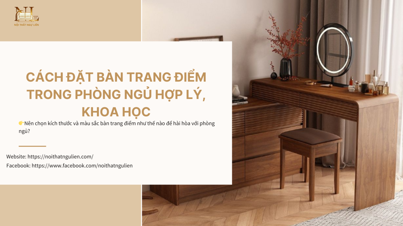 cách đặt bàn trang điểm trong phòng ngủ