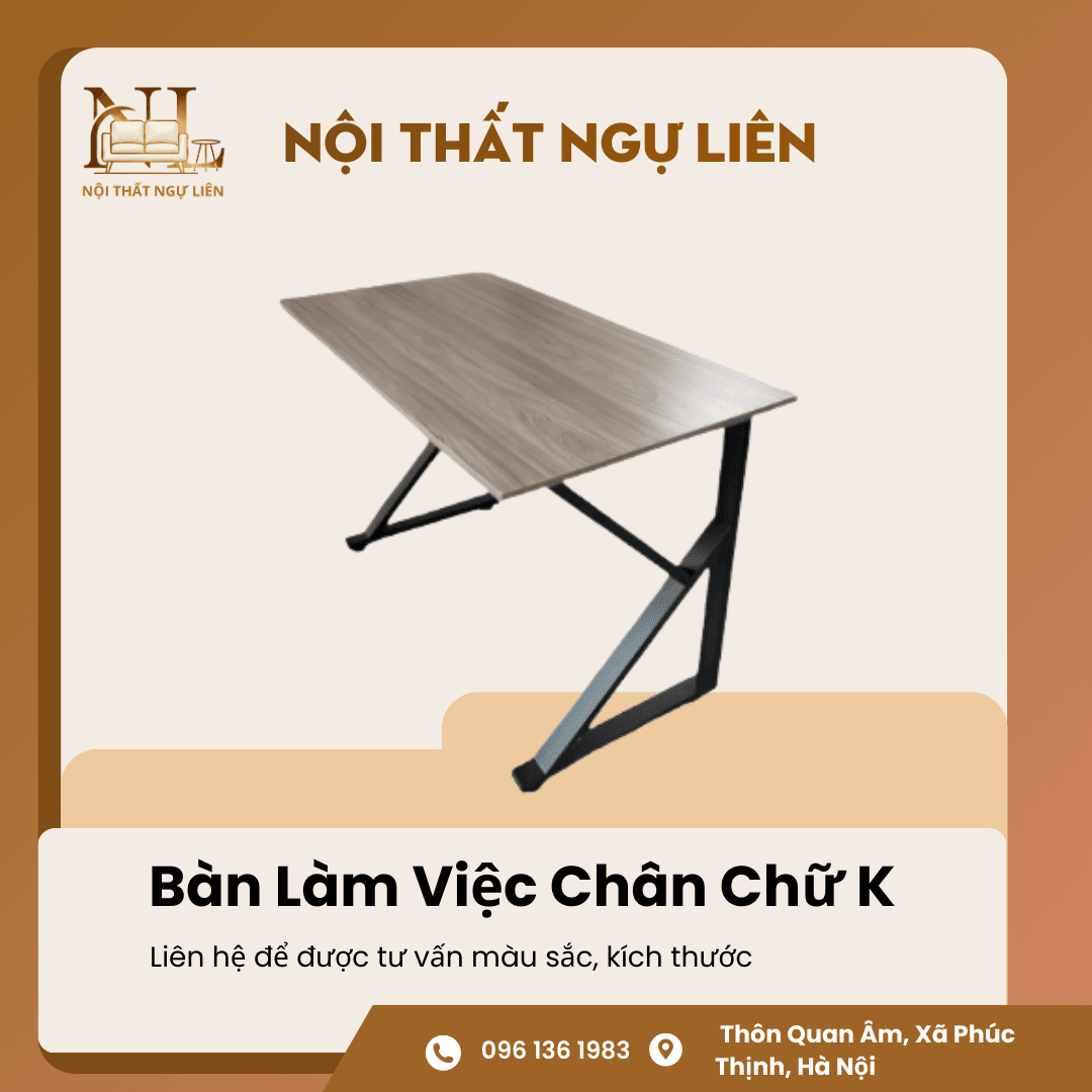Bàn Làm Việc Chân Chữ K