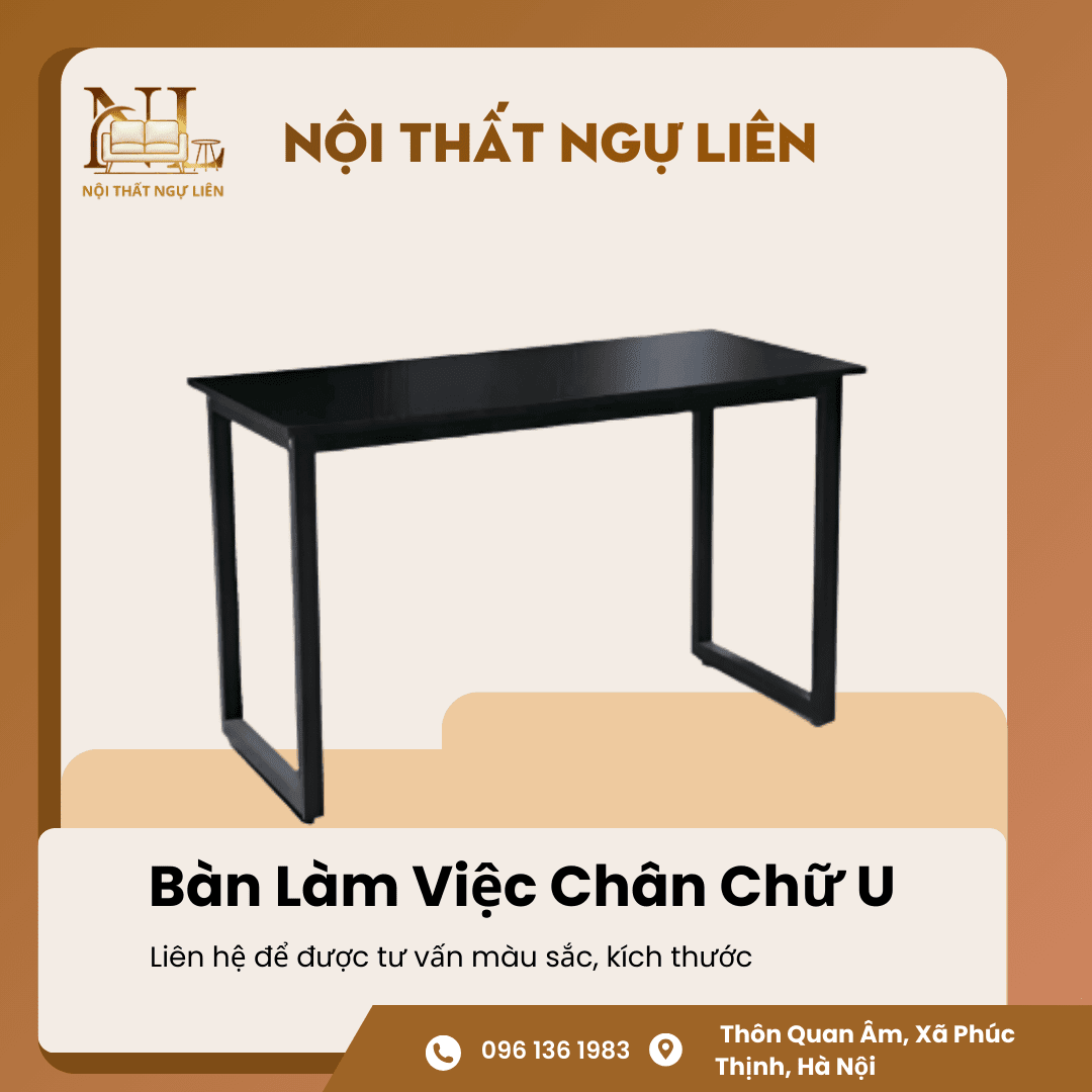 Bàn làm việc chân chữ U 1