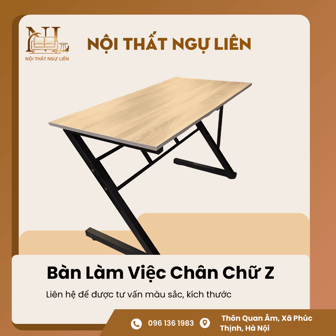 bàn làm viẹc chan chữ z