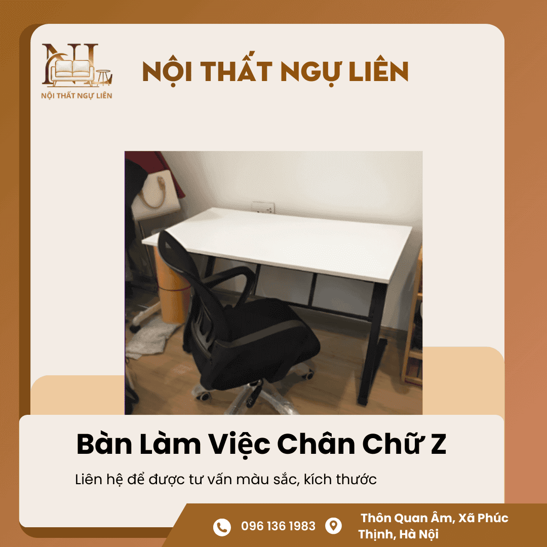 bàn làm viẹc chan chữ z 2