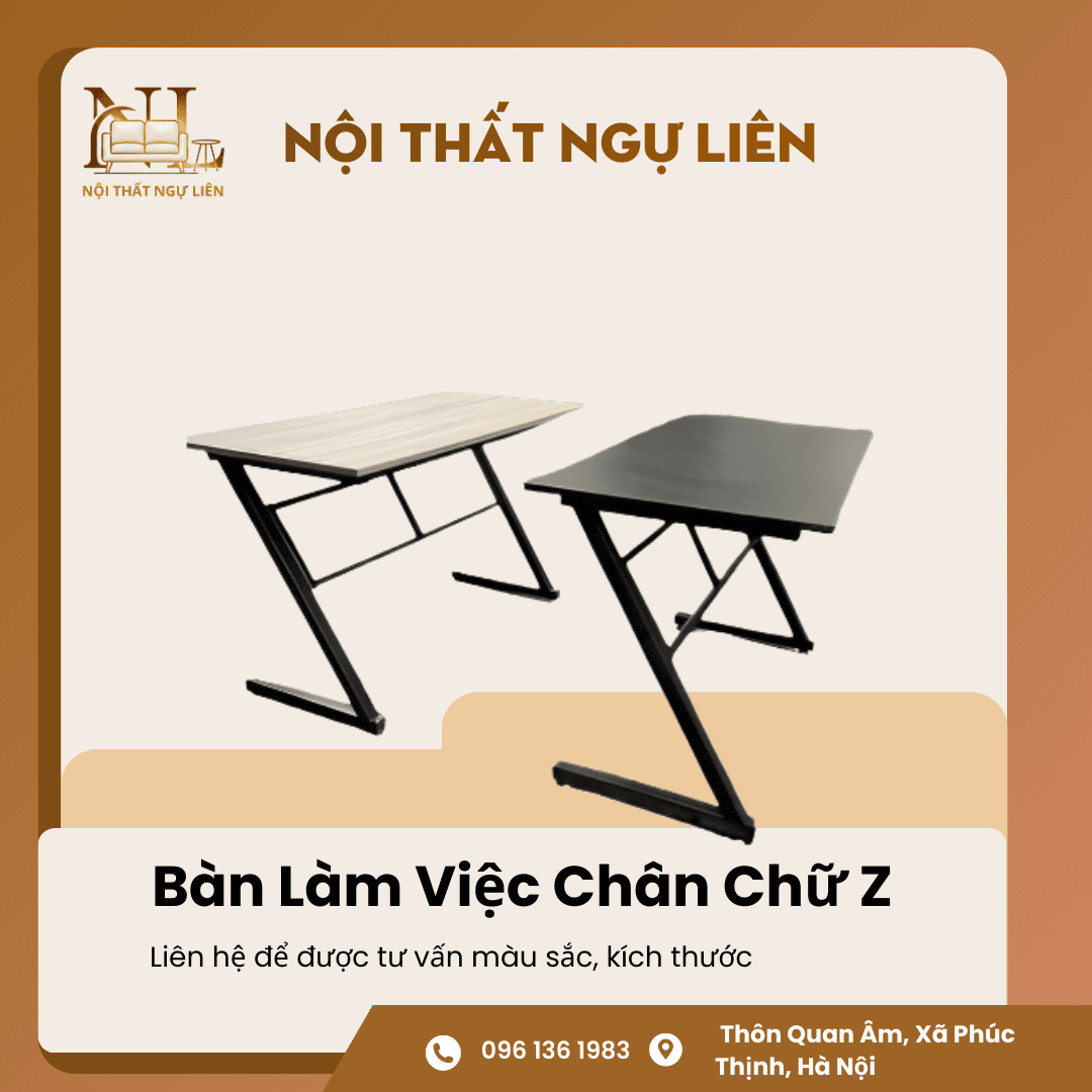 bàn làm viẹc chan chữ z 3