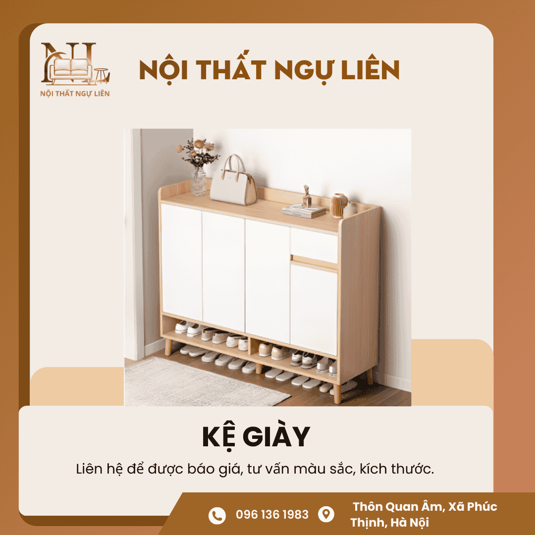 Kệ để giày gỗ nhiều ngăn 2